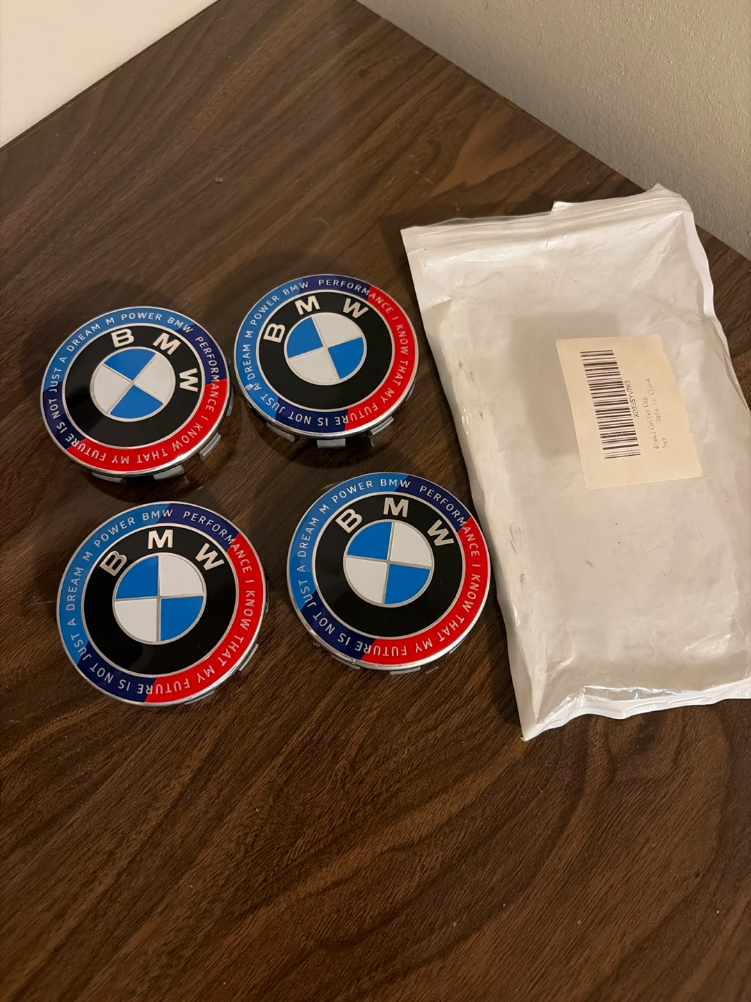 Set of 4 BMW M Performance Wheel Center Caps - photo 3