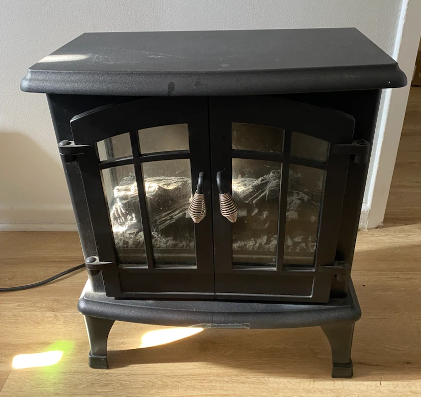 Black Electric Stove Fireplace Heater