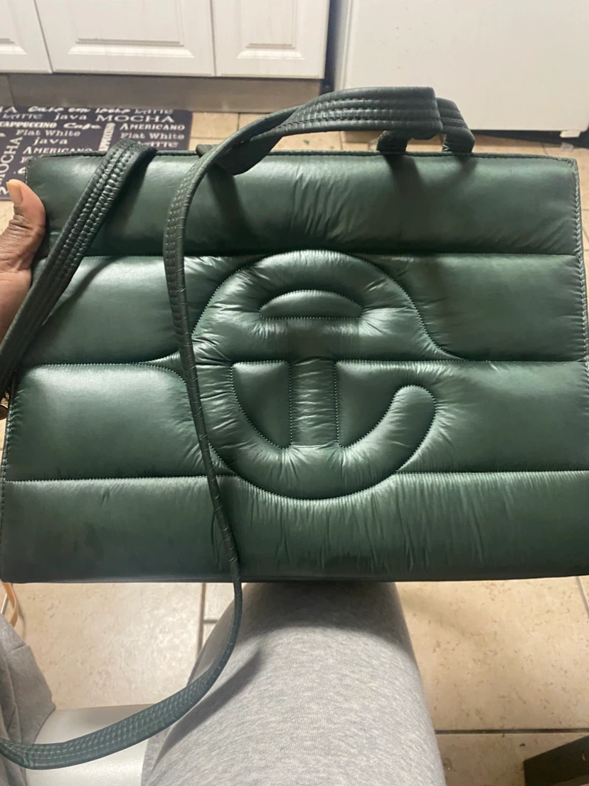 Telfar Padded Shopping Bag Dark Green