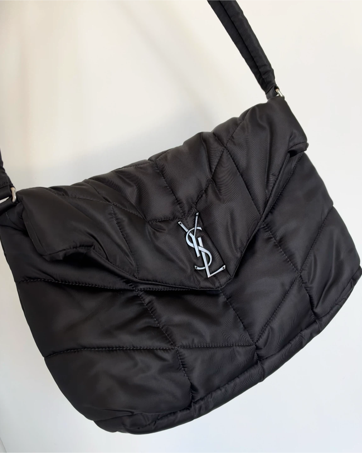 Puffer Quilted Nylon Shoulder Bag