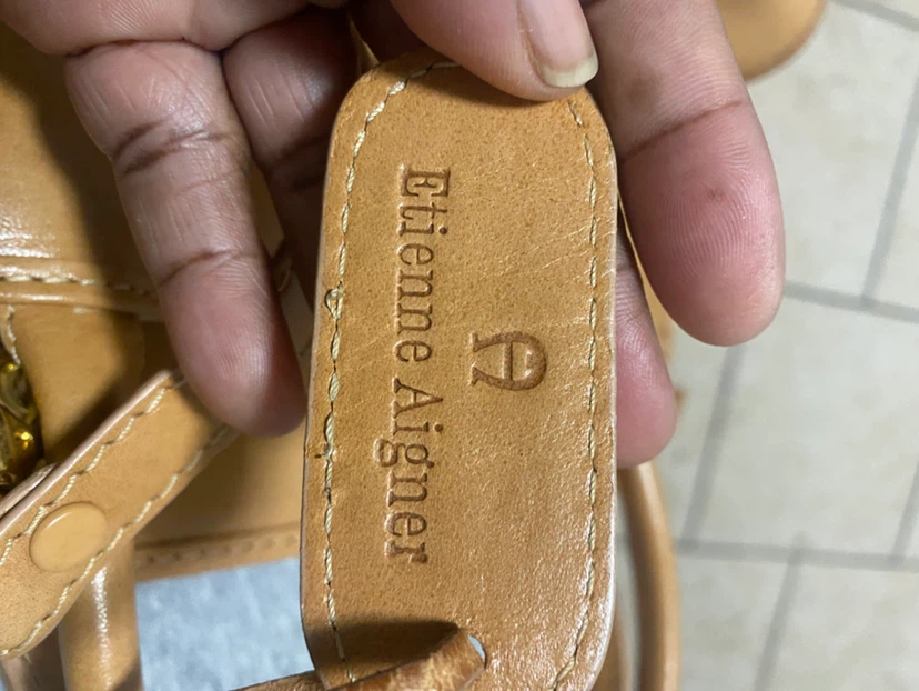 Etienne Aigner Tan Leather Woven Handbag - photo 2