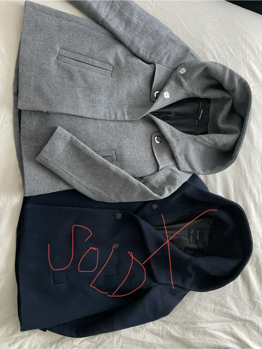 Zara Basic Grey Hooded Jacket