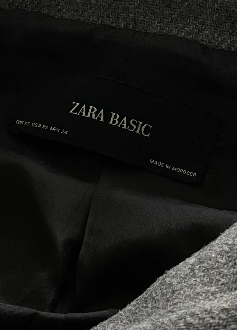 Zara Basic Grey Hooded Jacket - photo 4