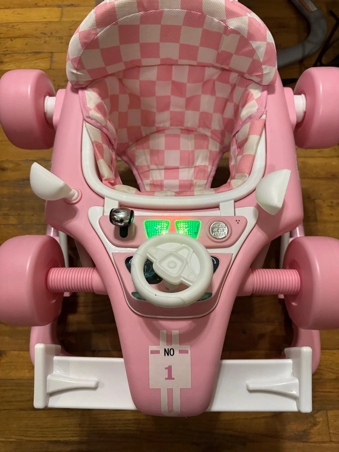 Pink Race Car Baby Walker - photo 2
