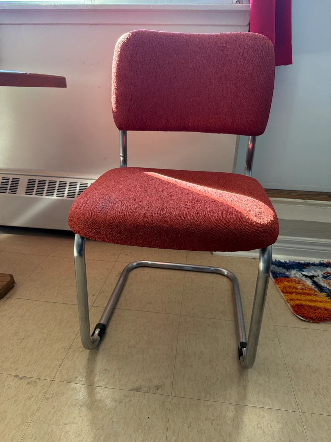 Red Cantilever Dining Chair
