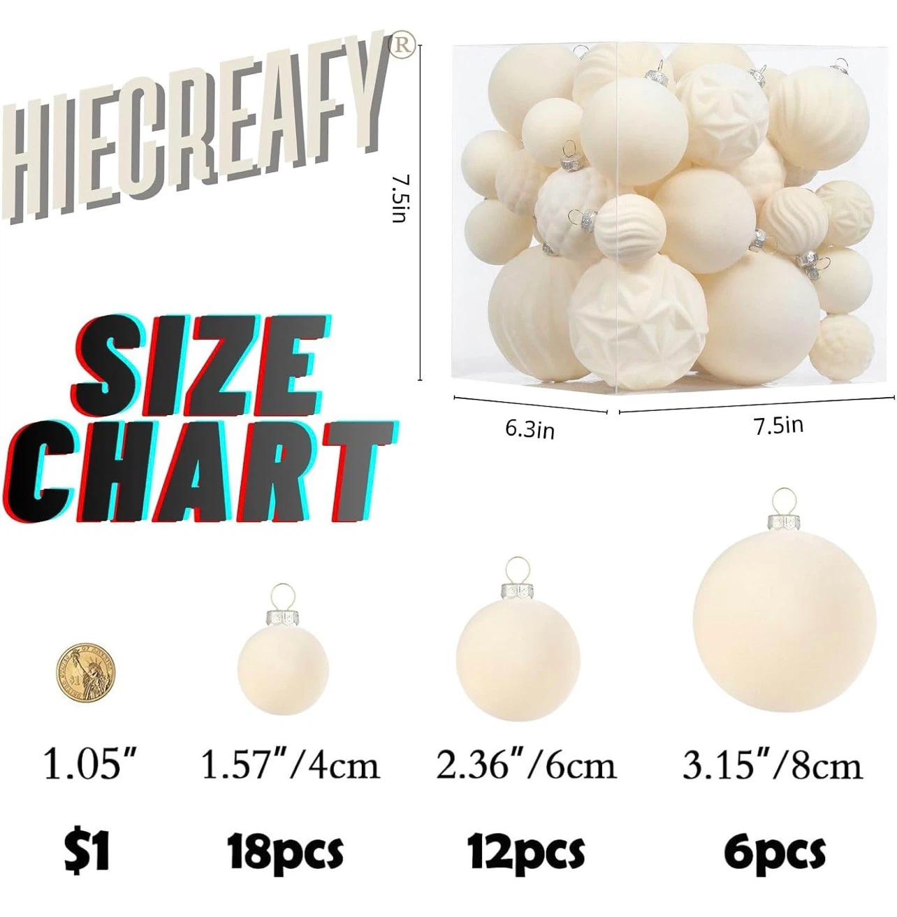 Velvet Christmas Ornaments, 36 Pieces - photo 5