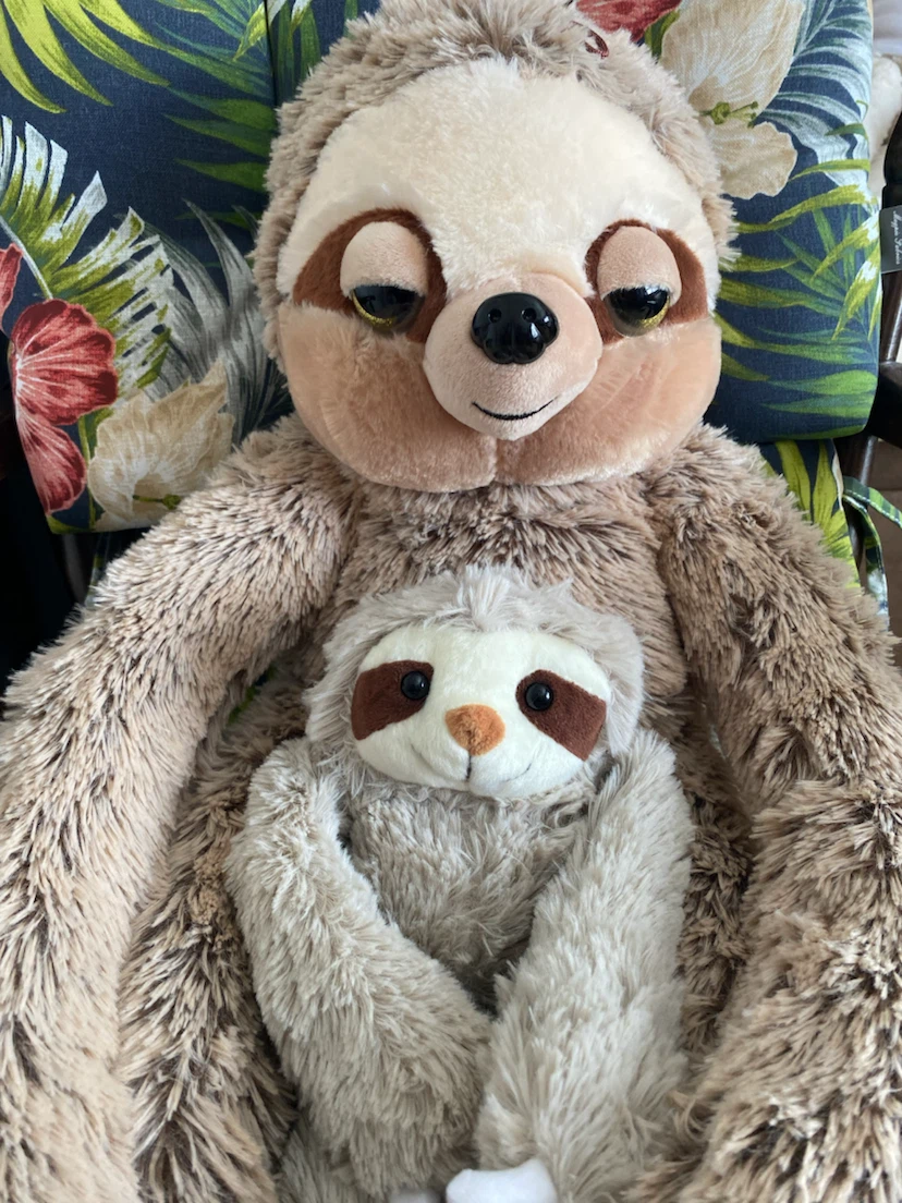 NEW! Parent and Child Large Sloth Plush Set! - photo 2