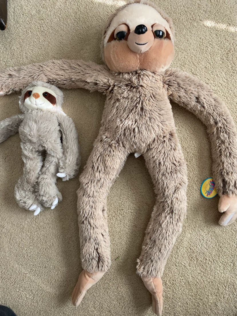 NEW! Parent and Child Large Sloth Plush Set! - photo 5
