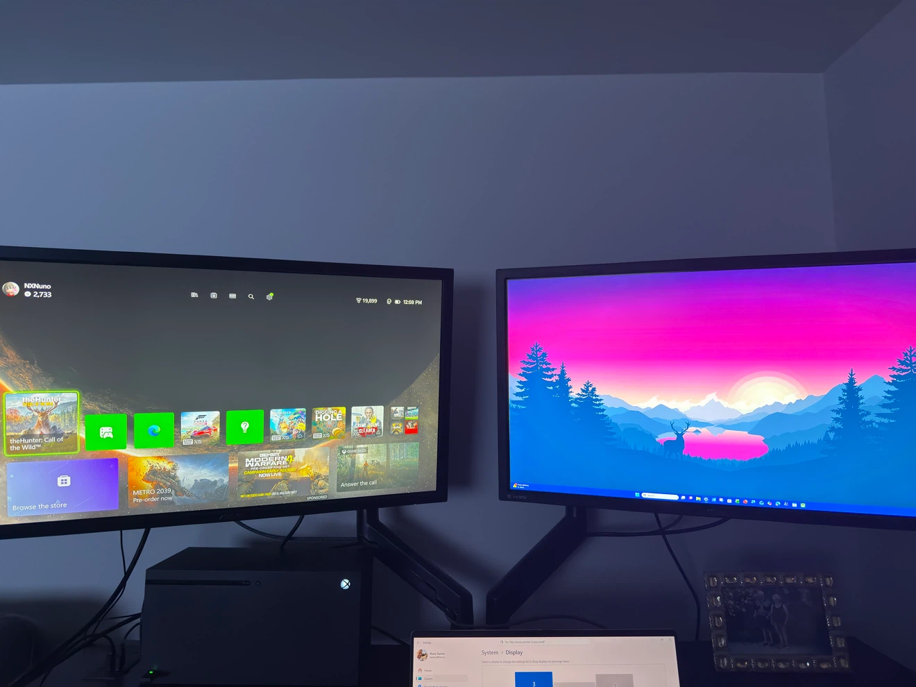 2× ASUS 24” Monitors + Dual Arm Mount