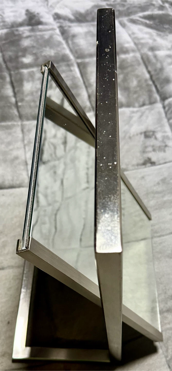 Brushed Metal Swivel Tabletop Mirror - photo 4