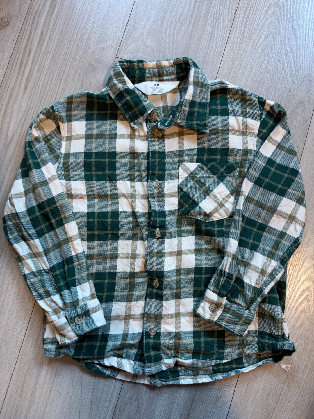 H&M Green Plaid Flannel Shirt