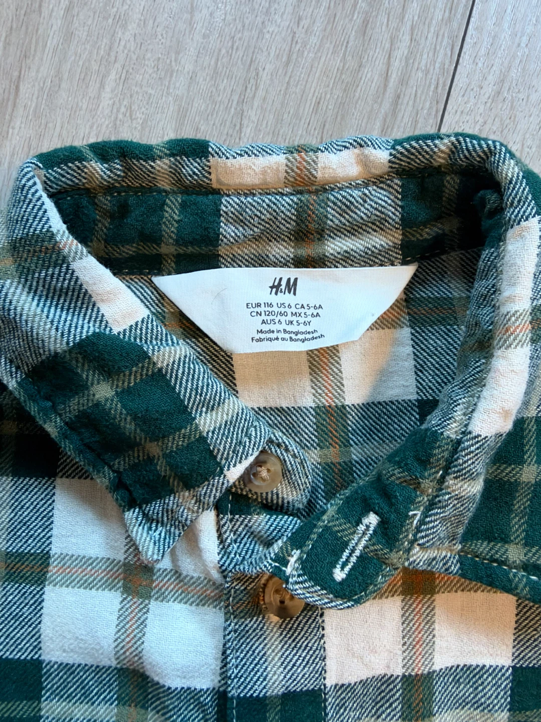H&M Green Plaid Flannel Shirt - photo 3