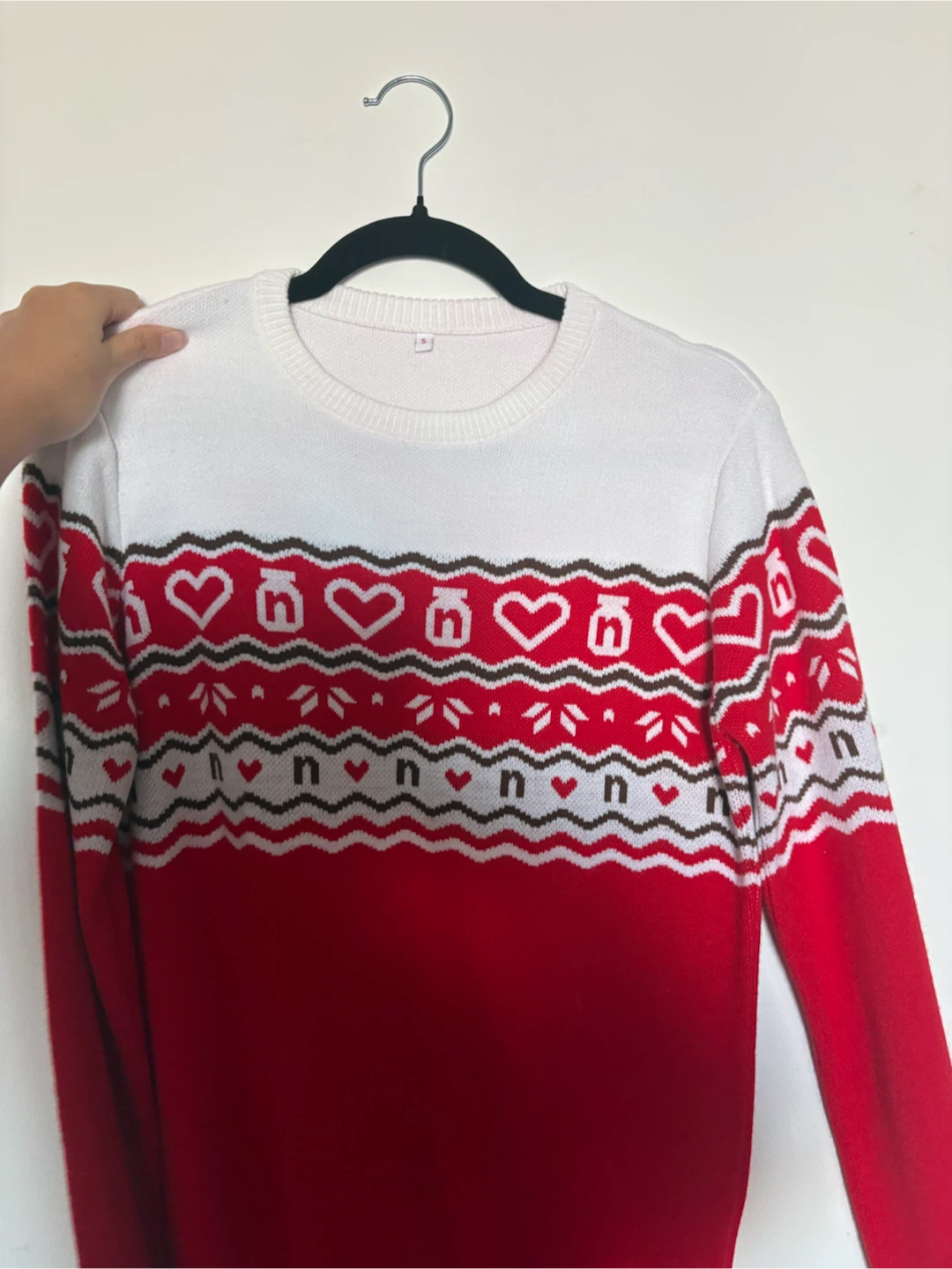Ugly Holiday Sweater Red and White