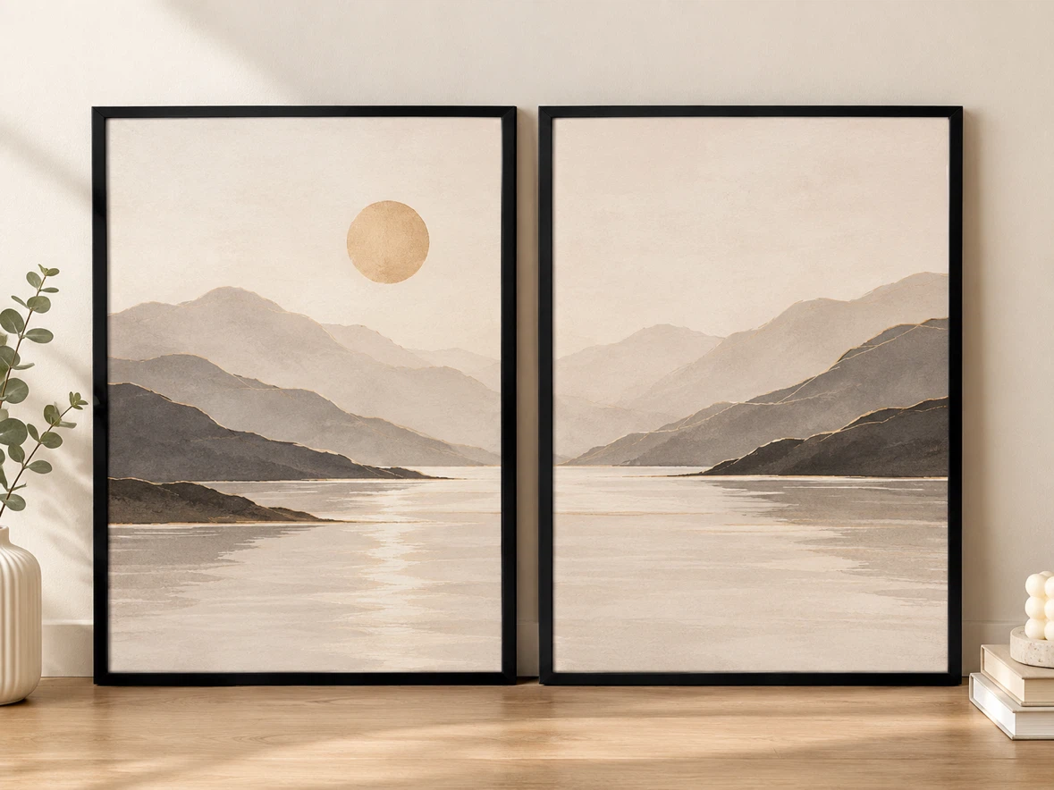 Set of 2 Black Metal Picture Frames (Frames only)