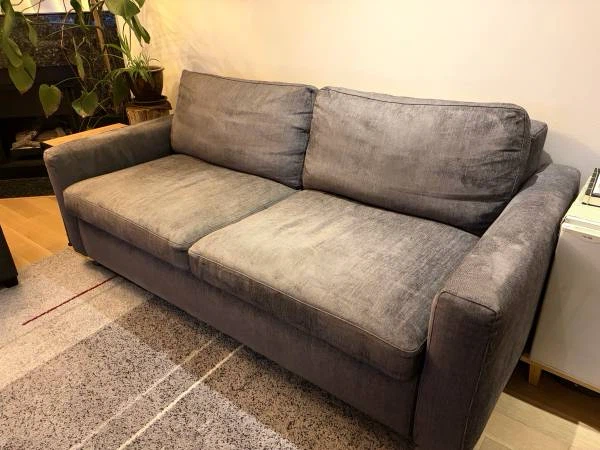 Reva Narrow Arm EQ3 Storage Loveseat (couch sofa)