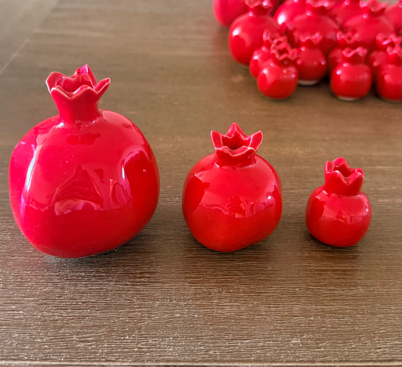 Set of 24 Ceramic Pomegranate Decor