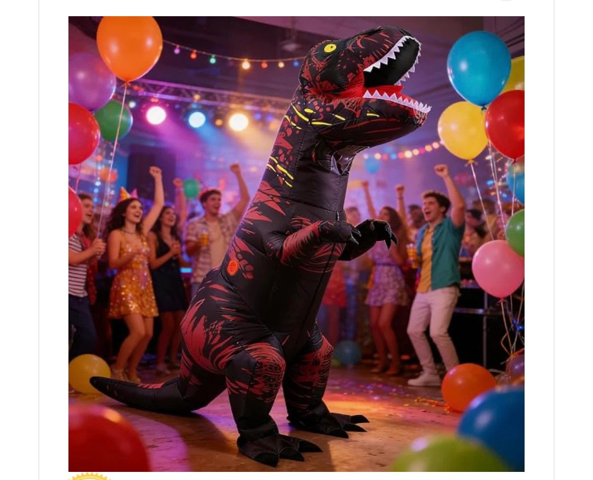 🎃  Inflatable Dinosaur Costume Adult Costume missing fan 🎃 - photo 3