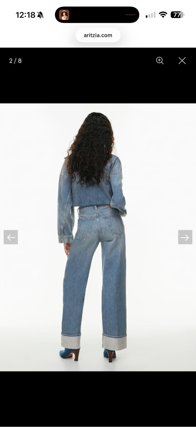 Denim Forum The '90s Hi-Rise Loose Cuff Jeans (size 30) - photo 5