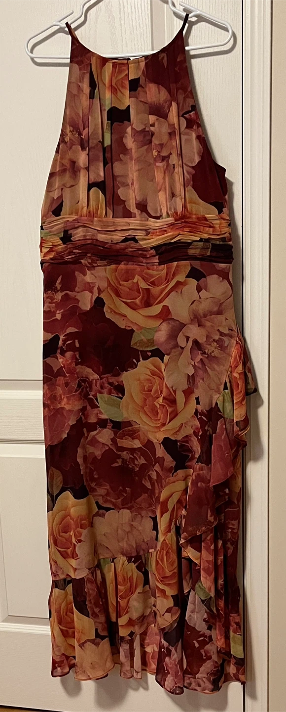 Floral Halter Neck Dress