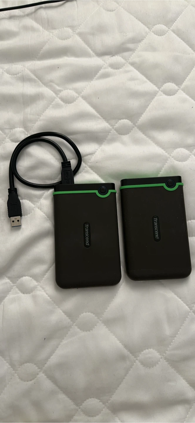 Two Transcend External Hard Drives