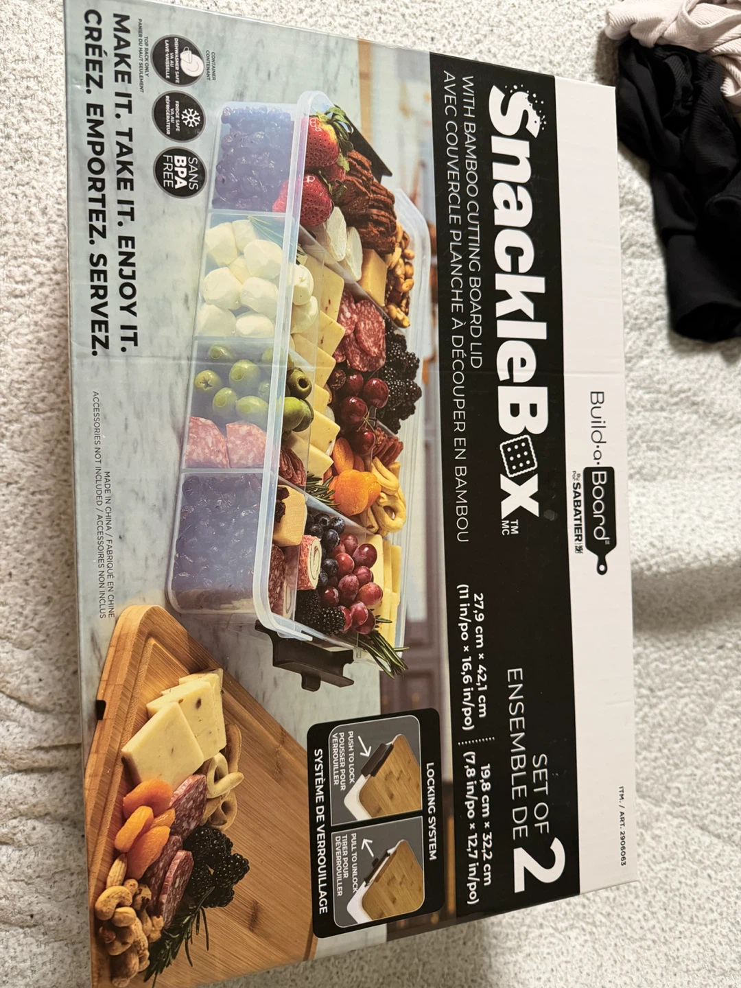 Sabatier Build-a-Board SnackleBox Set of 2
