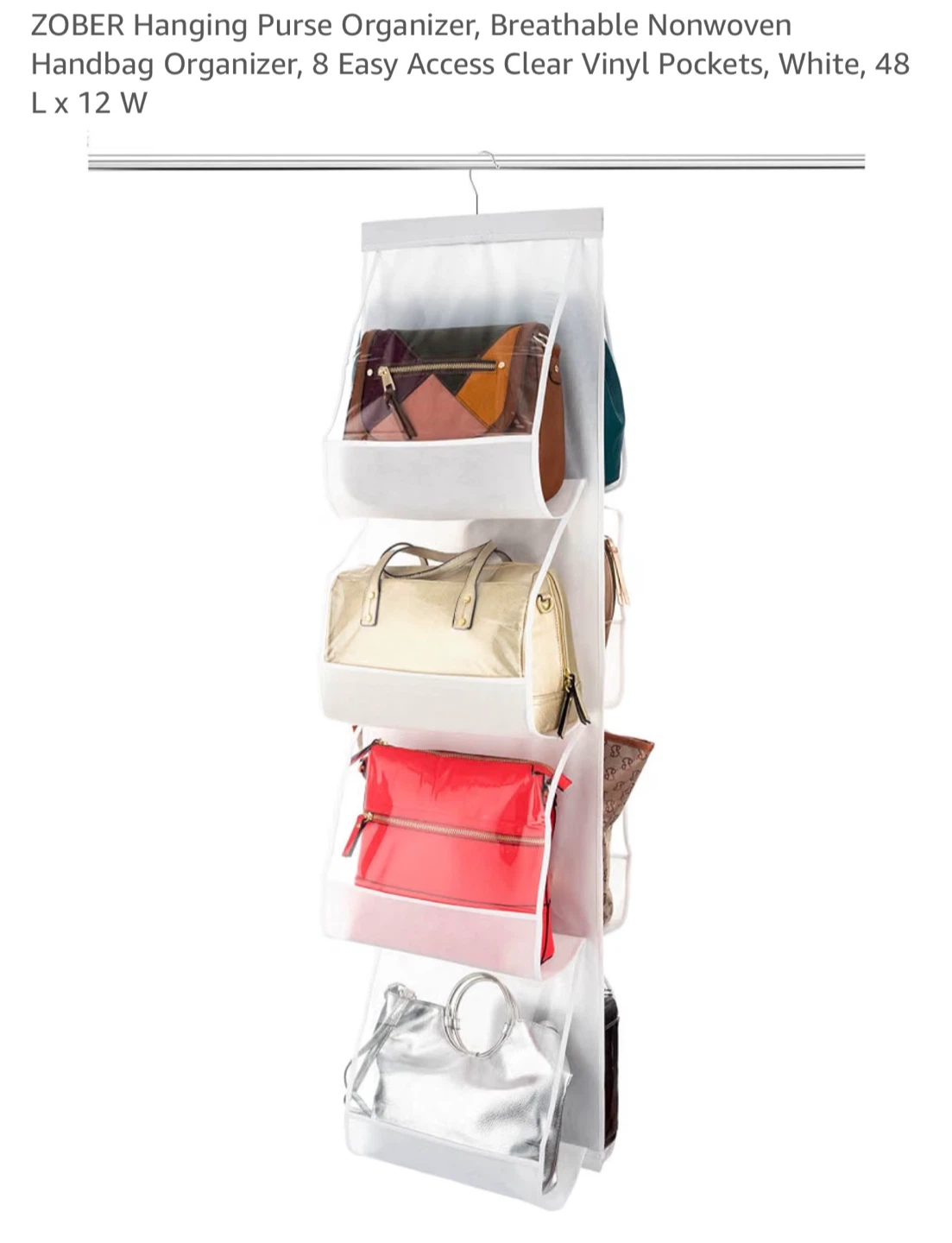 ZOBER Hanging Purse Organizer