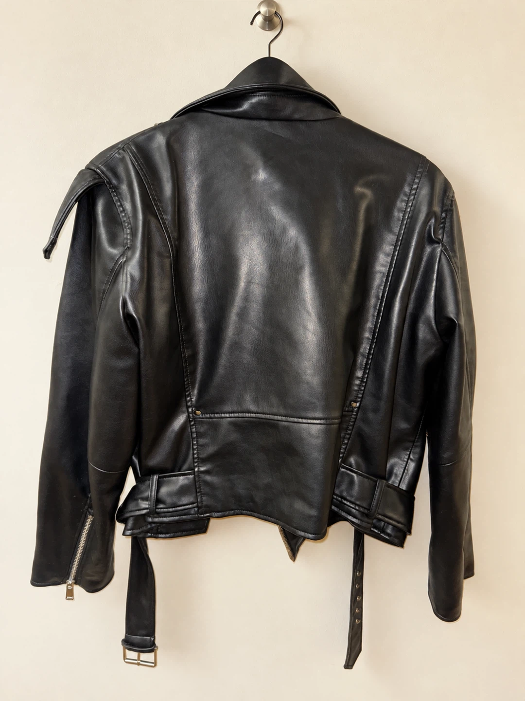 Zara Grey Wool Coat & Black Leather-Look Jacket – XS / XXL - photo 2