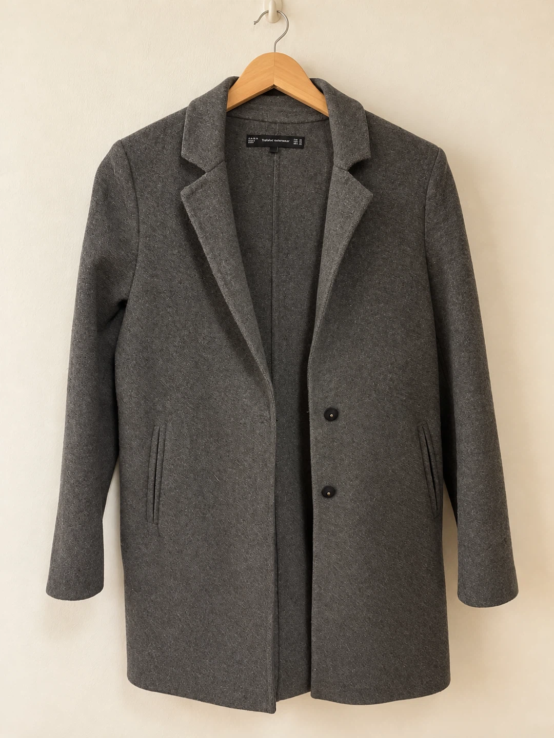 Zara Grey Wool Coat & Black Leather-Look Jacket – XS / XXL - photo 3