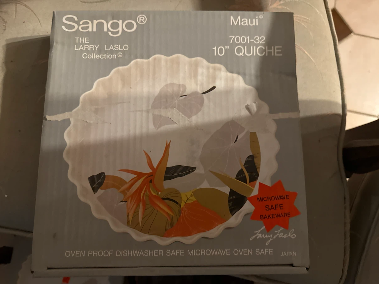 Sango Larry Laslo Collection Maui 10" Quiche Dish