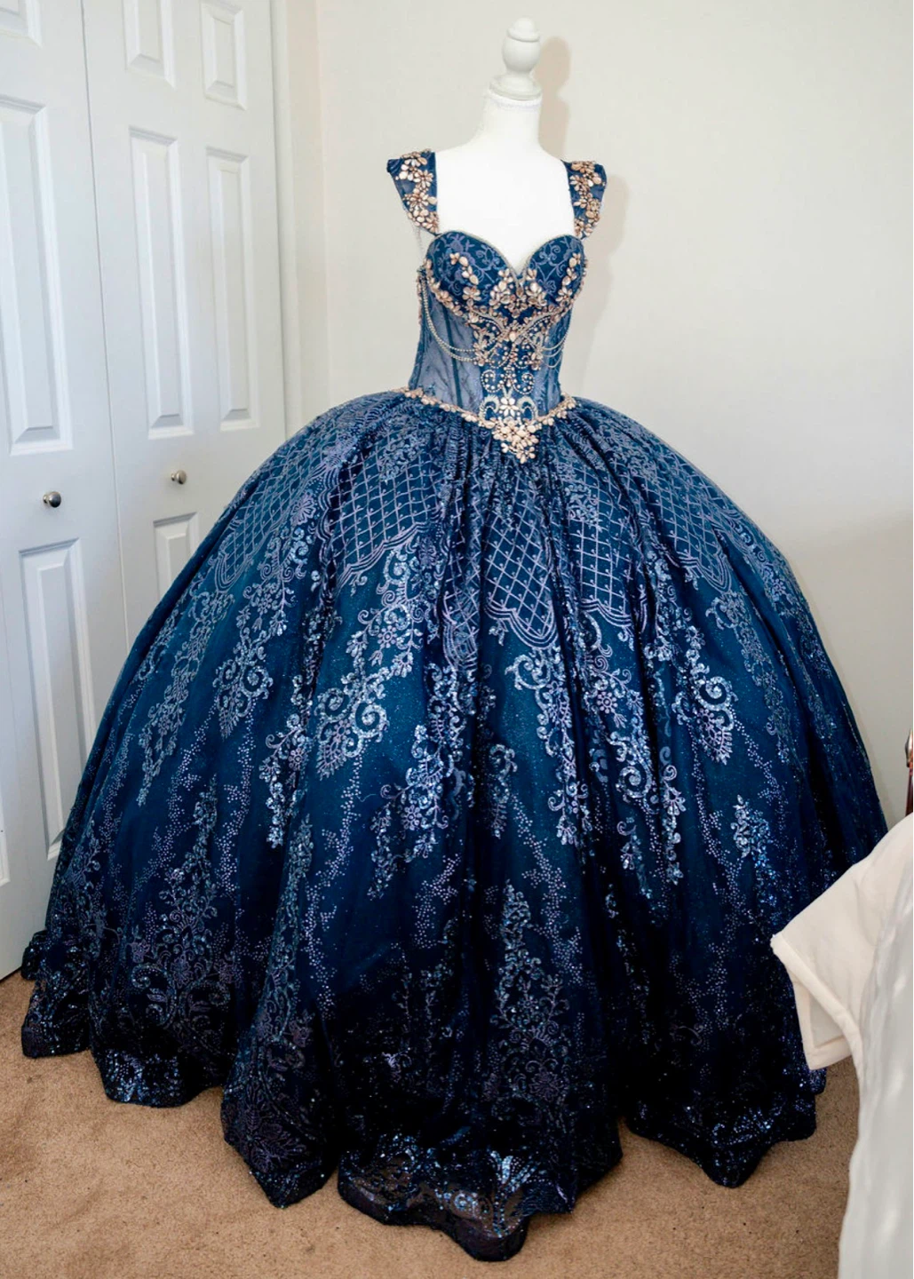 Navy Blue Quinceanera Ball Gown