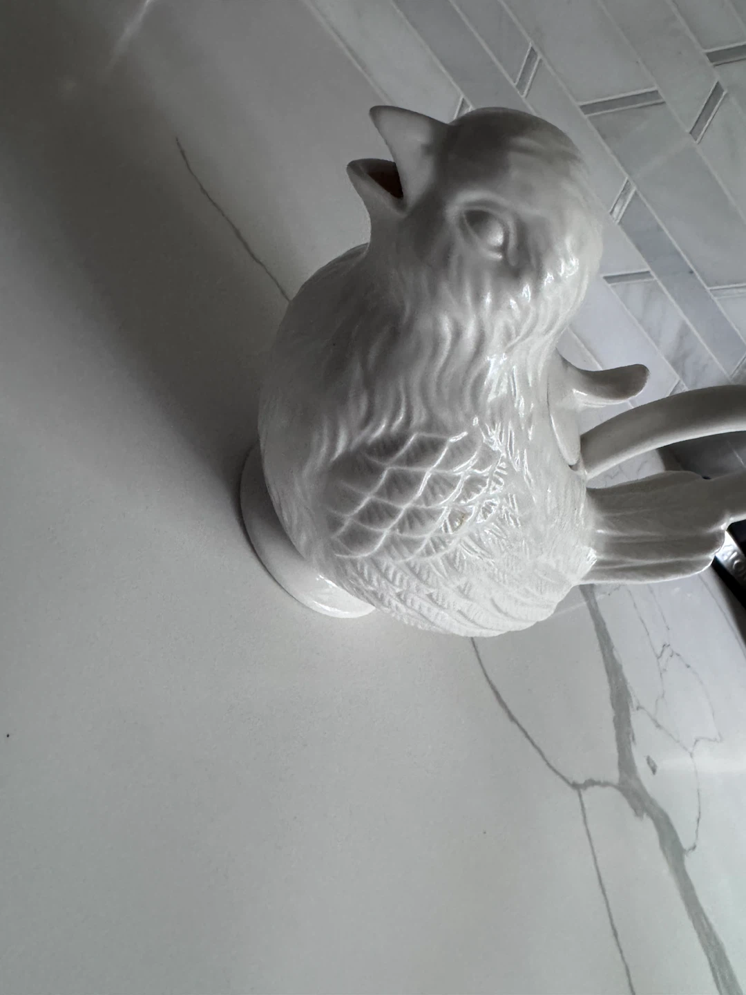 White Ceramic Bird Teapot and Cup Set - photo 4