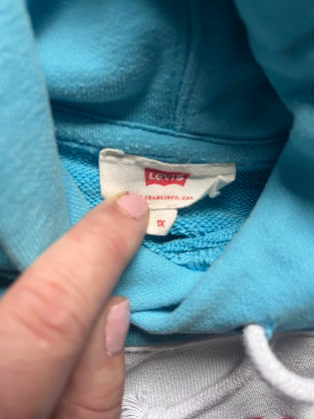 Levi's Light Blue Cropped Hoodie - photo 3