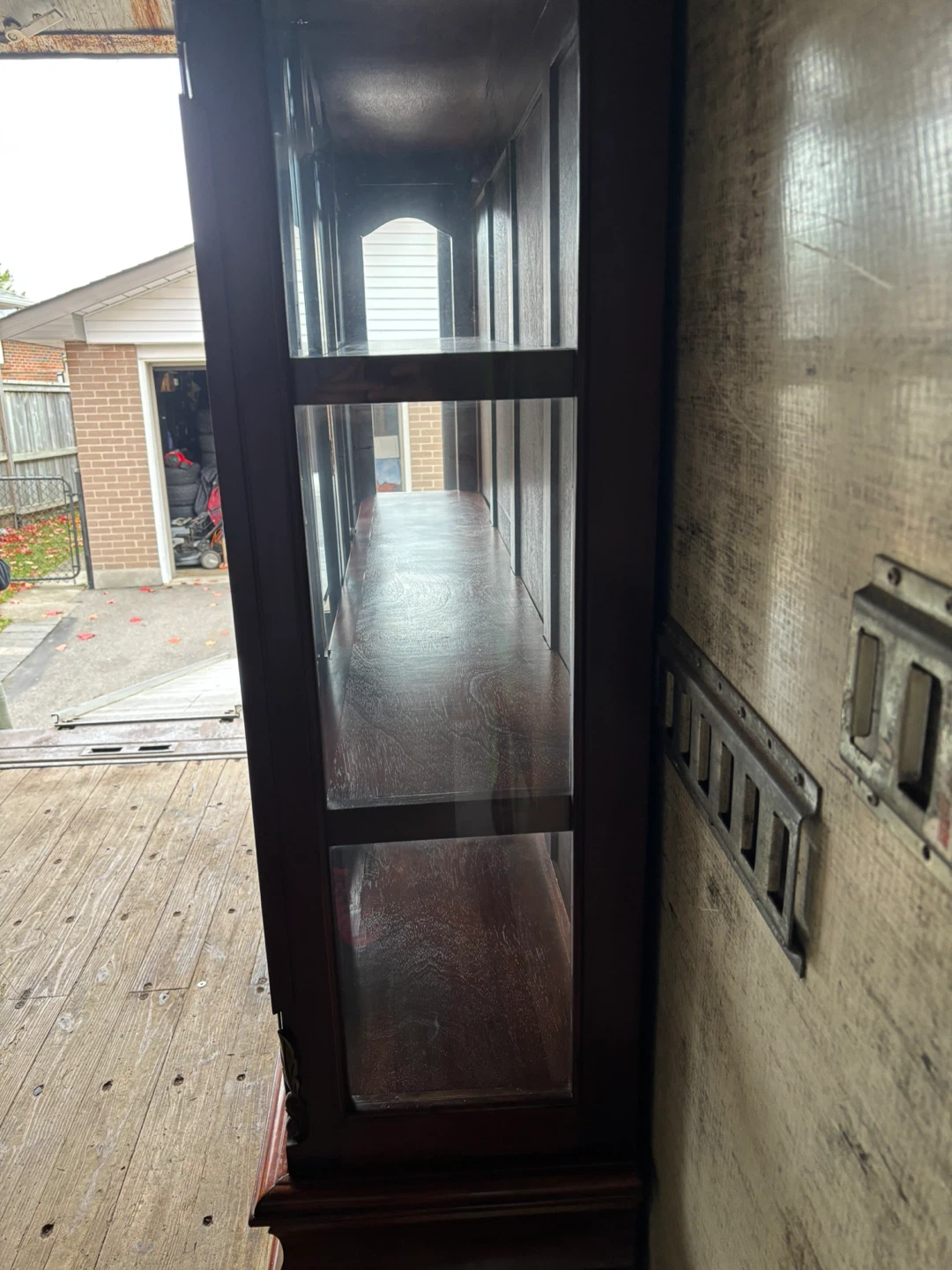 Large Antique Style Wooden China Cabinet - photo 4