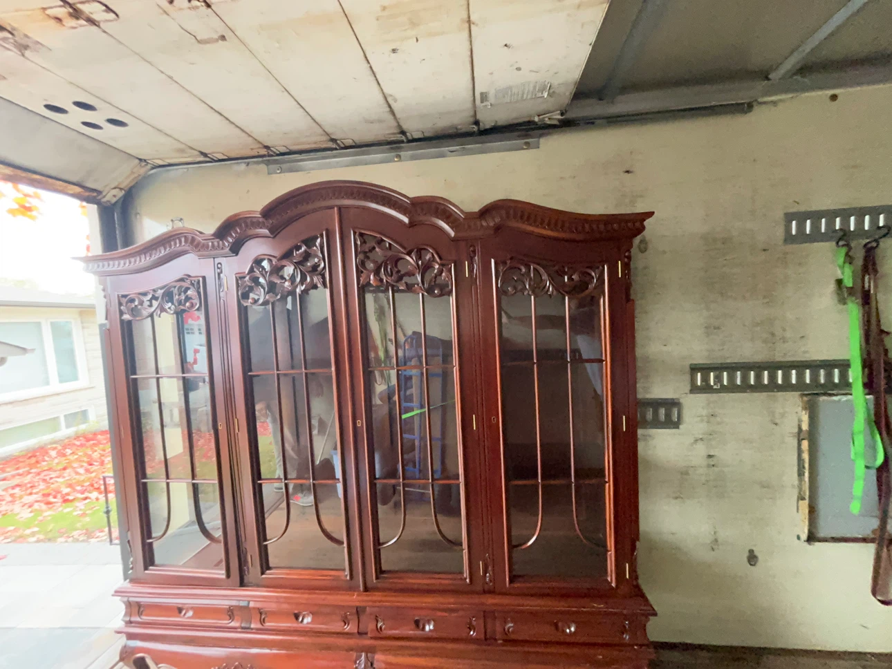 Large Antique Style Wooden China Cabinet - photo 5