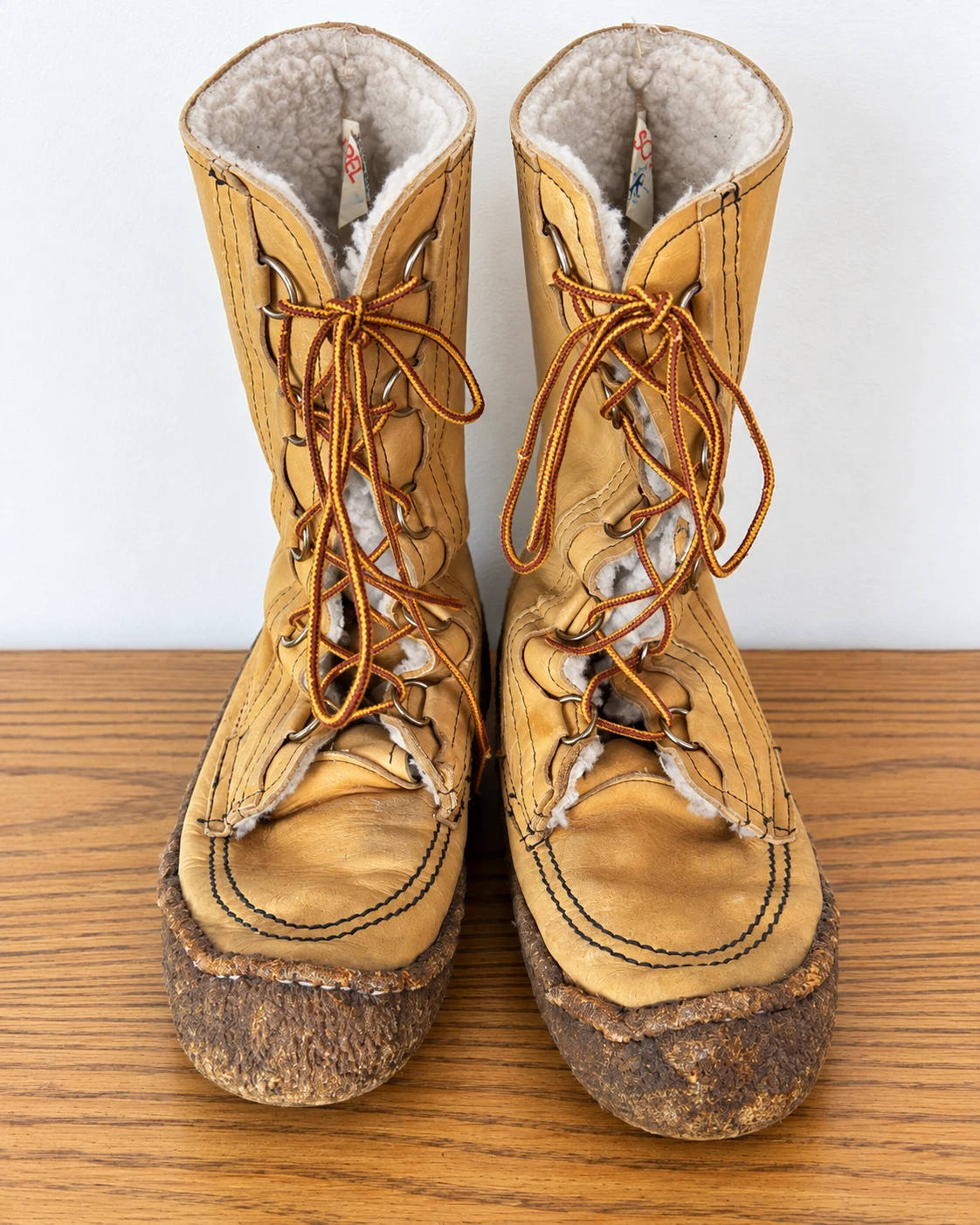 Vintage Sorel Leather Winter Boots – Shearling Lined – Men’s 10 - photo 2