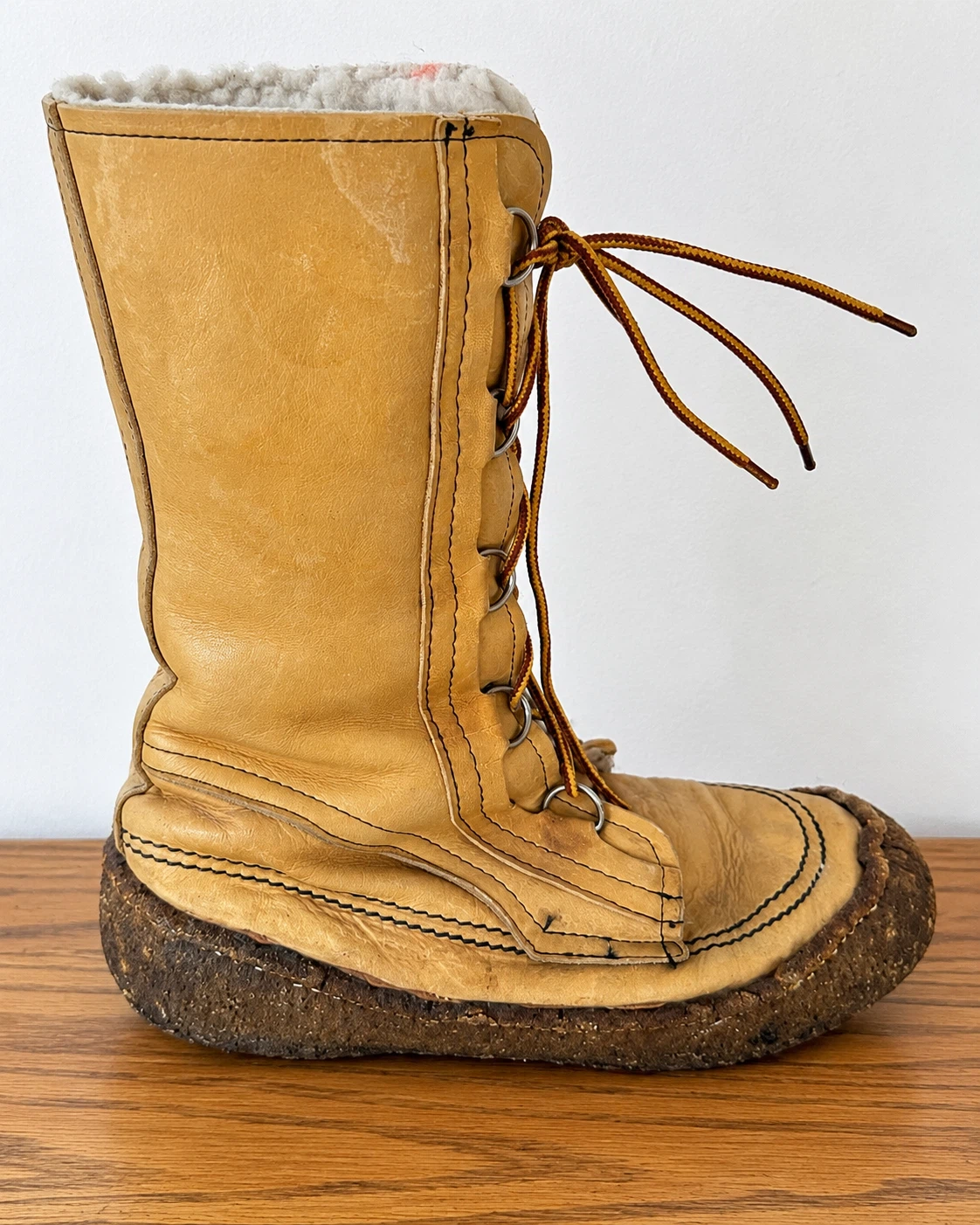 Vintage Sorel Leather Winter Boots – Shearling Lined – Men’s 10 - photo 3
