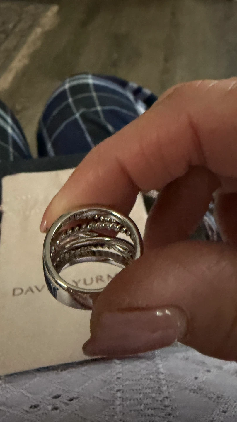 David Yurman Sterling Silver and Gold Cable Ring - photo 5