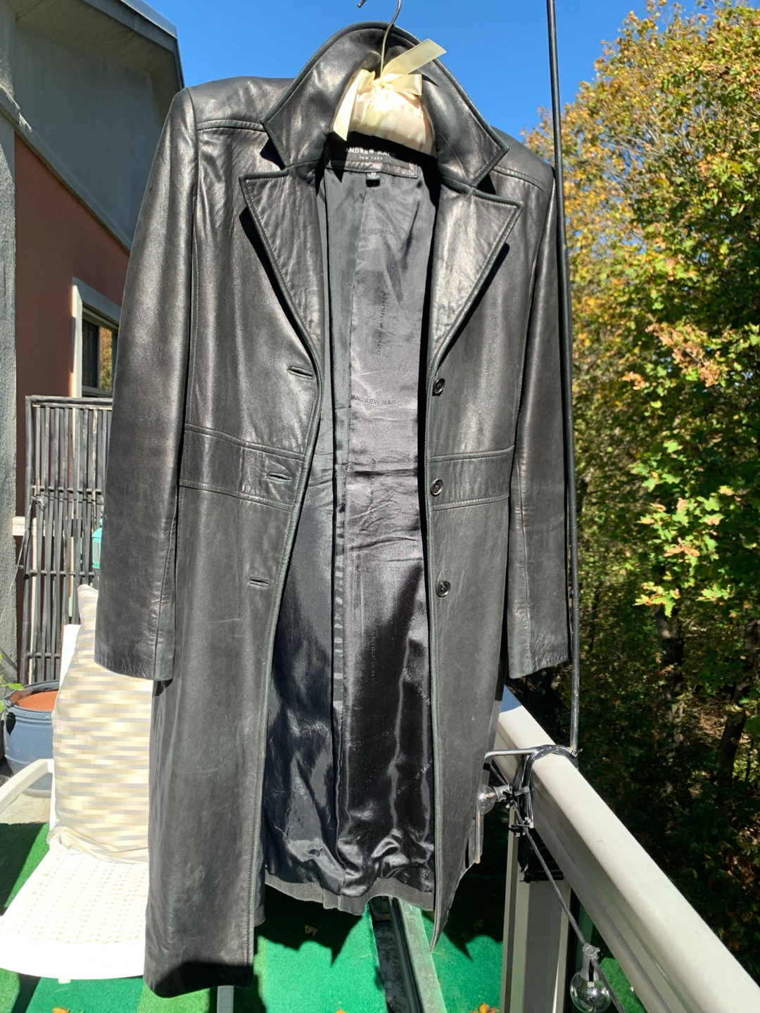 Andrew Marc Women's Black Leather Coat - photo 2