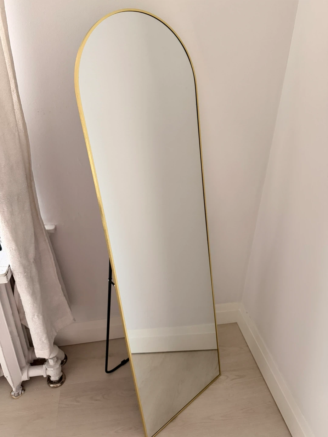 Arched Floor Mirror with Gold Frame - photo 2