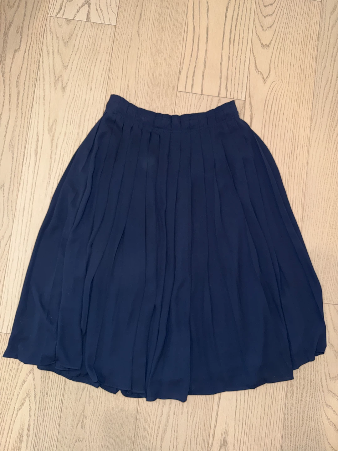 J.Crew Navy Pleated Skirt Size 6