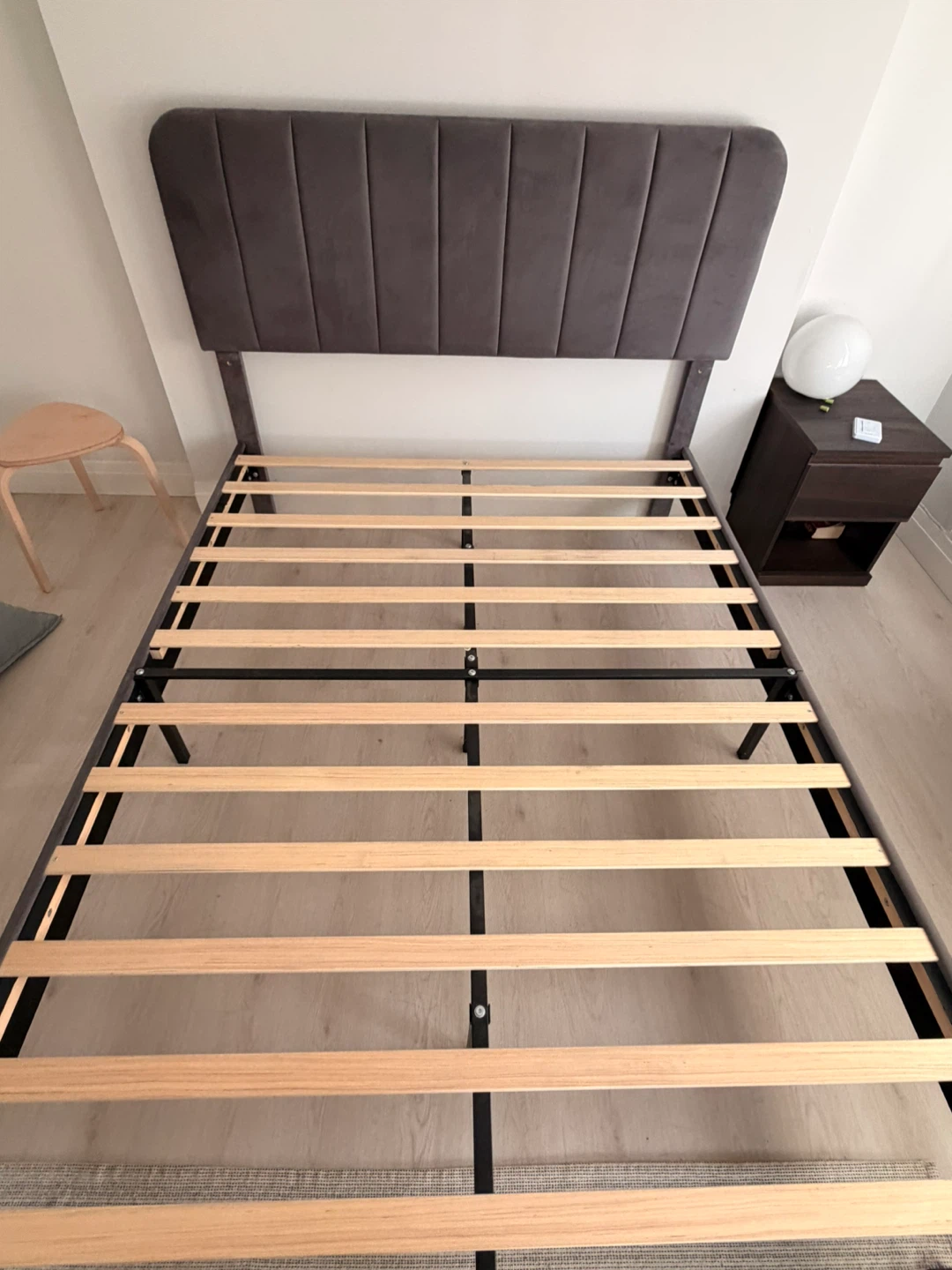 Grey Upholstered Bed Frame - photo 2