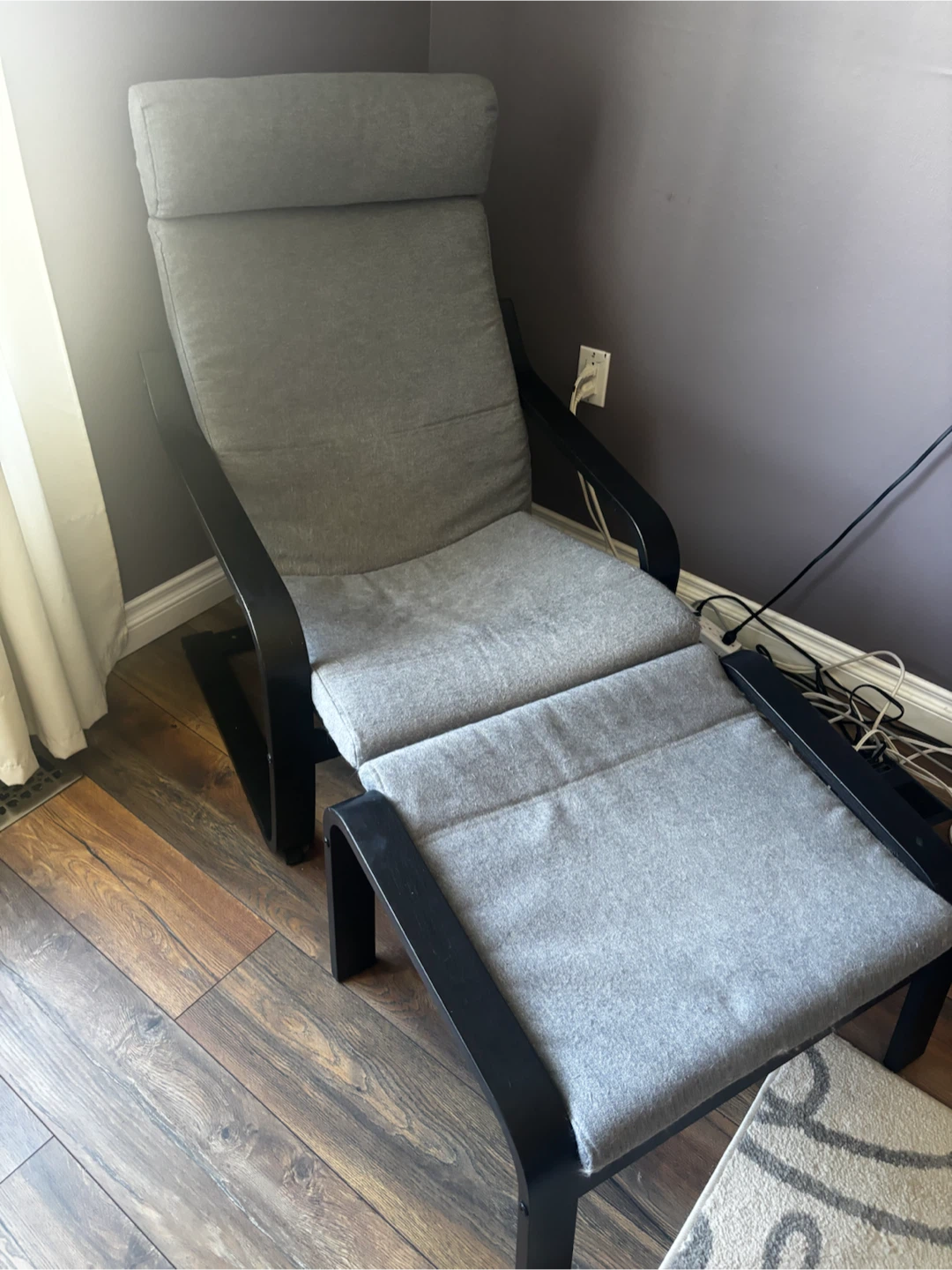 IKEA Poang Armchair with Footstool