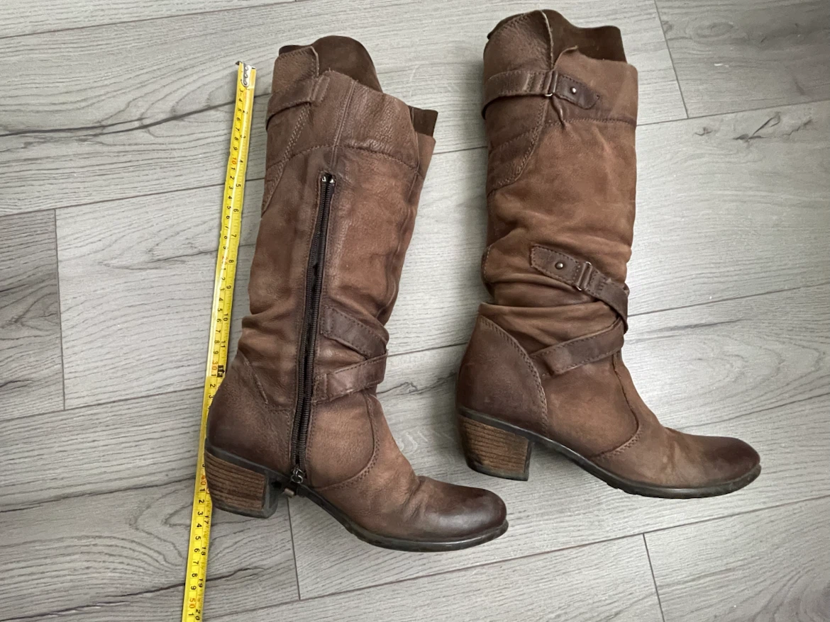 Brown Leather Boots Size 38 - Browns Shoes - photo 4