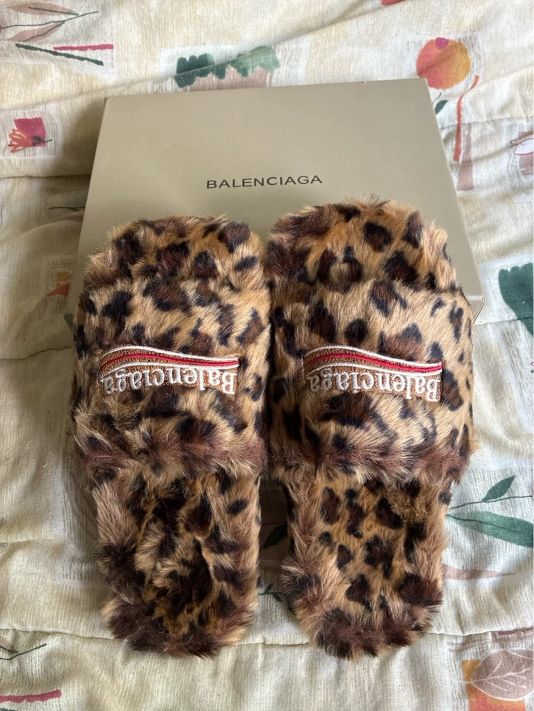 Balenciaga Faux Fur Slides