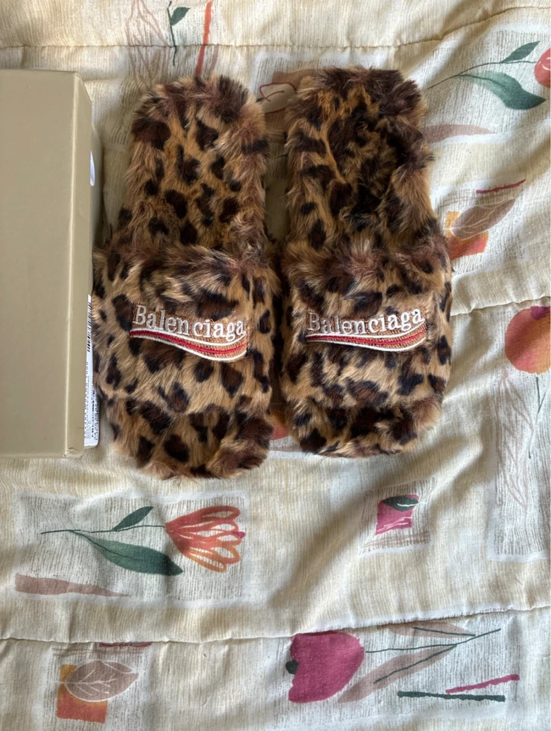 Balenciaga Faux Fur Slides - photo 2