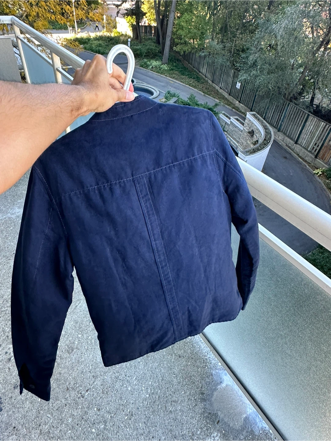 Navy Suede Jacket Small - photo 2