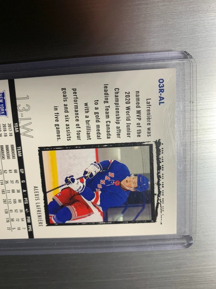 Upper Deck Exquisite Collection Alexis Lafrenière Rookie Card - photo 2