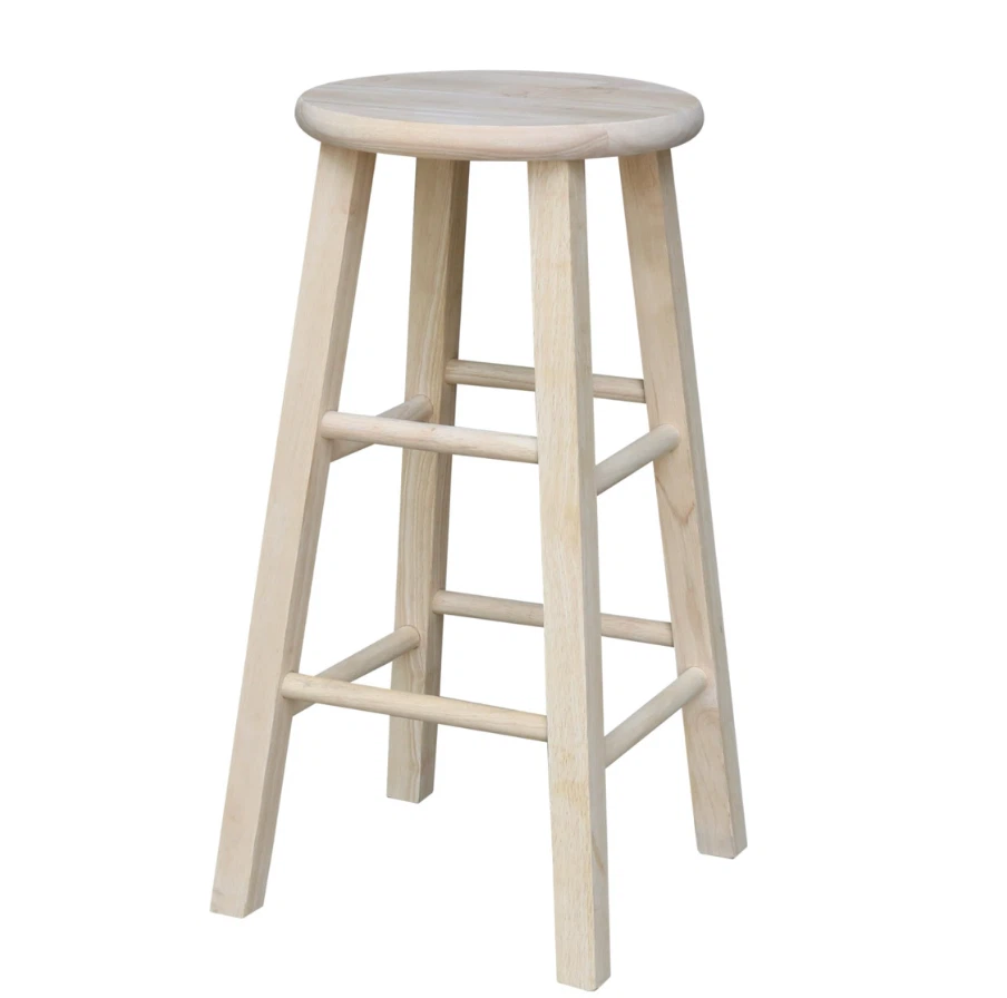 Unfinished Wood Bar Stool 24 inch - photo 2