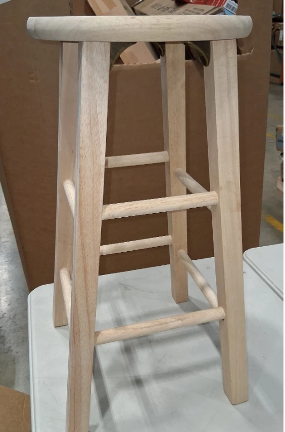 Unfinished Wood Bar Stool 24 inch - photo 3