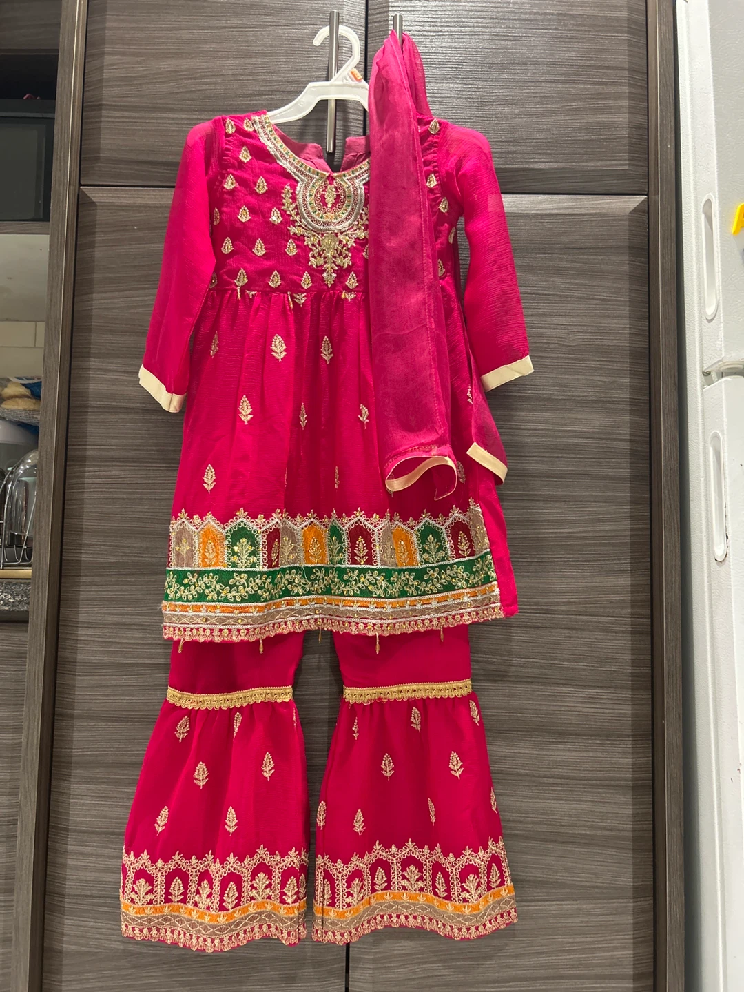Pink Embroidered Pakistani Outfit- Size 22